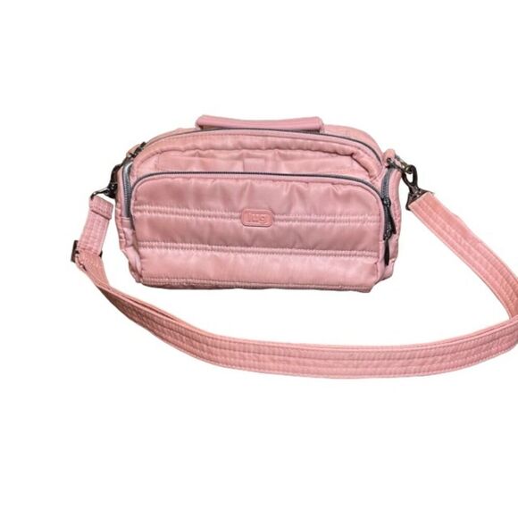 Lug Trolley CB Bag in Blush. (pink) Adjustable Crossbody strap and handle - Picture 2 of 15